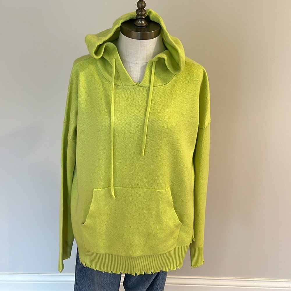 - Fate destructed neon yellow greenish sweater hoodie size S